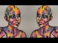 Turning My Face Into an Abstract Artwork | Avant Garde Makeup Process