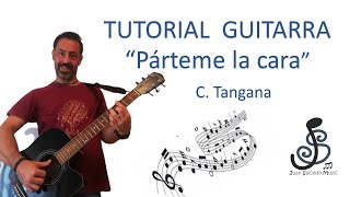 🎸Parteme la cara GUITARRA - C.Tangana 🤩 - Como tocar, tutorial guitarra, acordes, letra, PDF y tab.