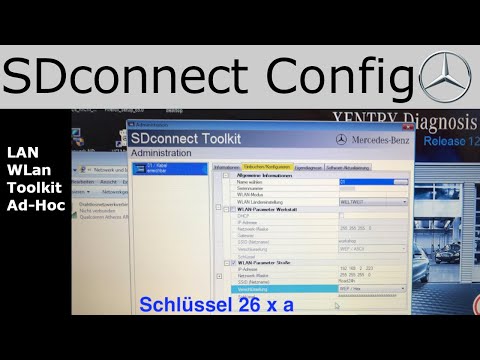 SDconnect C4 Mux Einbuchen mit LAN / WLAN - Ad-Hoc - Toolkit und IP Config in 5 Schritten (Xentry)