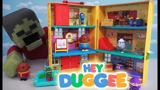HEY DUGGEE Toys Playset Squirrel Clubhouse Figures Unboxing Full Episode theme song Zombie Steve