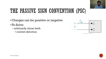 Circuits Chapter 1.5 Passive Sign Convention
