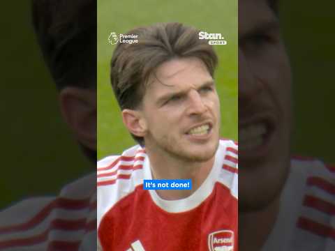 Declan Rice’s post-match rally cry: ‘𝙄𝙏’𝙎 𝙉𝙊𝙏 𝘿𝙊𝙉𝙀!’ 😡 #PremierLeague #Arsenal