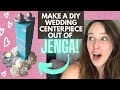 Unique JENGA Wedding Centerpiece DIY with Dollar Tree &amp; Thrift Shop Items