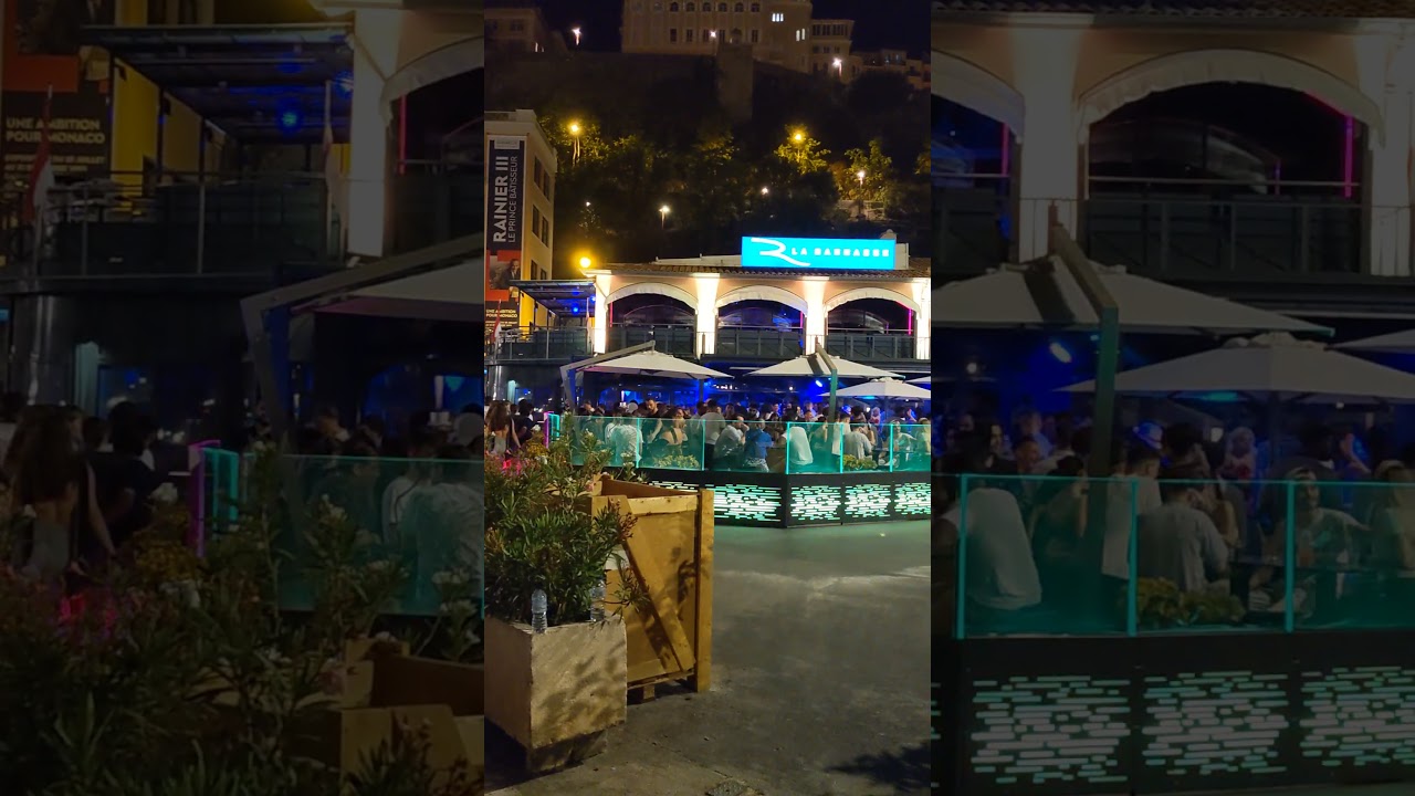 La Rascasse Monaco. Night walk around  