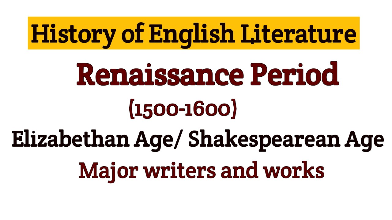 Renaissance Period in English Literature in Urdu characteristics