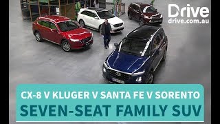 2018 Mazda CX-8 v Hyundai Santa Fe v Toyota Kluger v Kia Sorento | Comparison Test