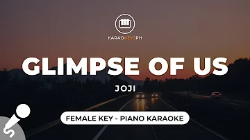 Glimpse Of Us - Joji (Female Key - Piano Karaoke)