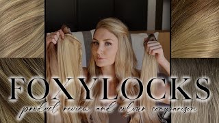 FOXY LOCKS SEEMLESS CLIP IN HAIR EXTENSIONS - colour comparison and product review