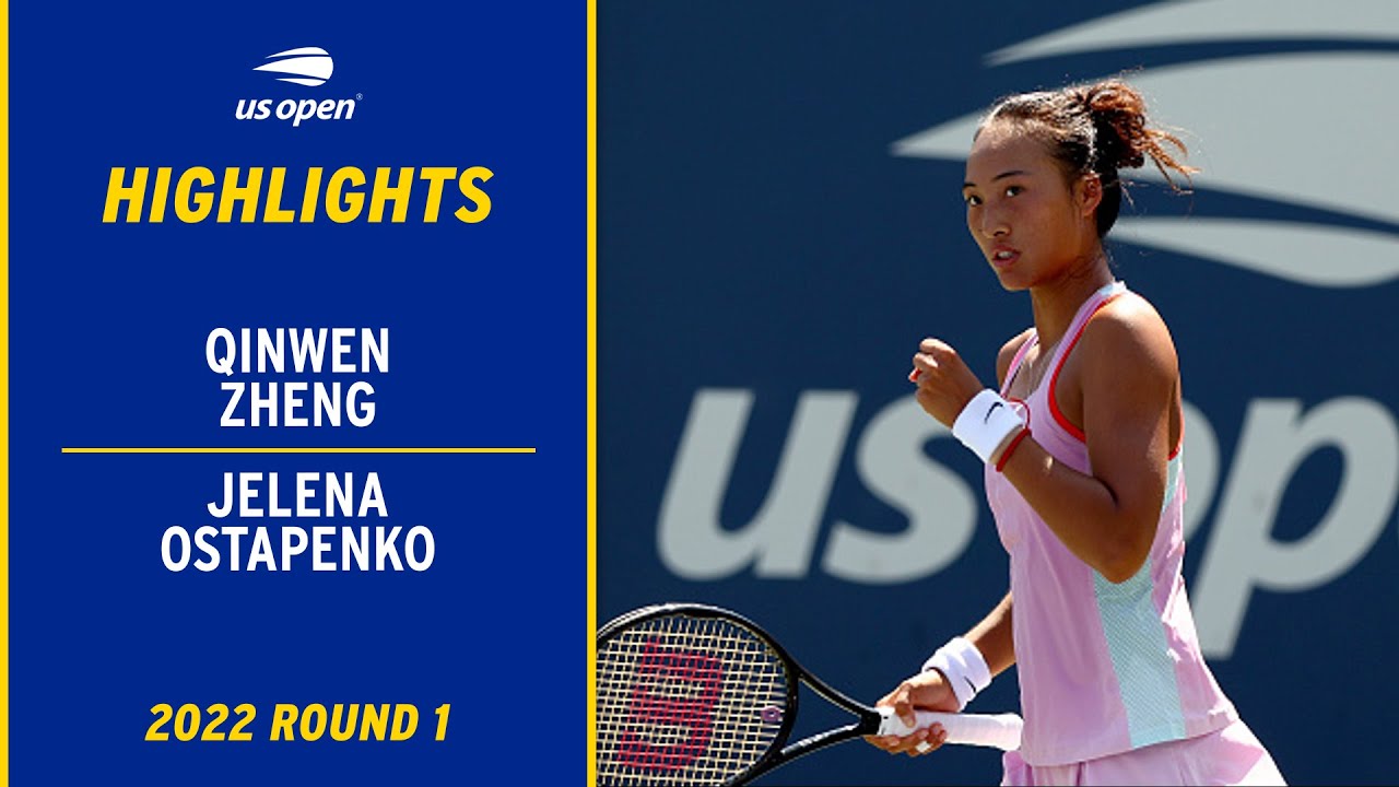 Qinwen Zheng vs. Jelena Ostapenko Highlights | 2022 US Open Round 1