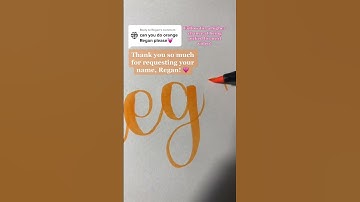 writing names in calligraphy pt. 161! #regan