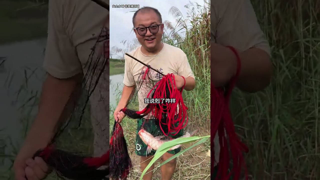撒了好几期的鱼，今天终于又见着大货了#乡村生活 #户外 #捕鱼的快乐