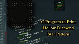 C Program to Print Hollow Diamond Star Pattern | #short | C Programming