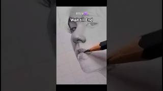 BTS V Watch till End! 💜🔥 #art #btsfanart #drawing #btsv #shorts
