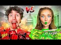 EATING 100 SPICY vs SOUR FOODS w/ ZOE (Bad Idea)