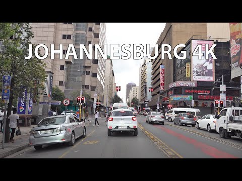 Johannesburg 4K - The City of Gold - Driving Downtown - South Africa