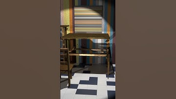 Wooden Table created in blender #architecture #wood #animation #3danimation  #interiordesign