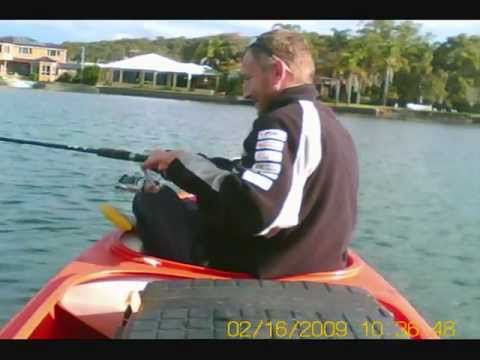 canoe kayak inboard engine set up - YouTube