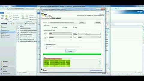 Demonstration of CRMADDINS Email Marketing Response Manager