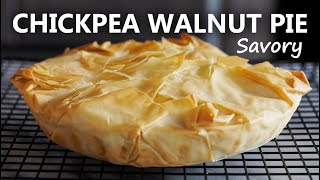 SAVORY CHICKPEA WALNUT PIE Recipe - Easy Vegetarian and Vegan Recipes