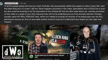 DSP Blasted For Bad Elden Ring Take, Then Threatens Bans #dsp #trending #youtube