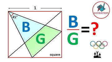 Find the Ratio of the Shaded Areas in the Square | A Nice  Question | Geometry | Math