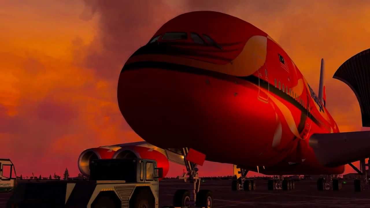Airbus A380 Malaysia Airlines Moscow(DME) to KLIA(KUL) FSX