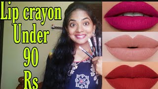 Lip Crayons At 90 Rs Only Lead & Toxicity Free Lipsticks Ny Bae Lip Crayons Review And Swatches