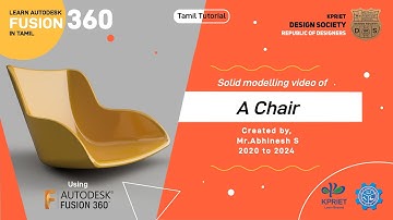 Surface Modelling video of a seat | Tamil Tutorial | Autodesk | Fusion 360