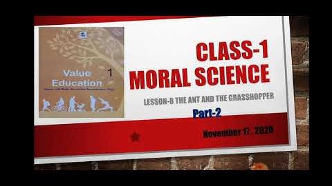 Class -1  Sub- Moral Science Chapter-8 (part-2)