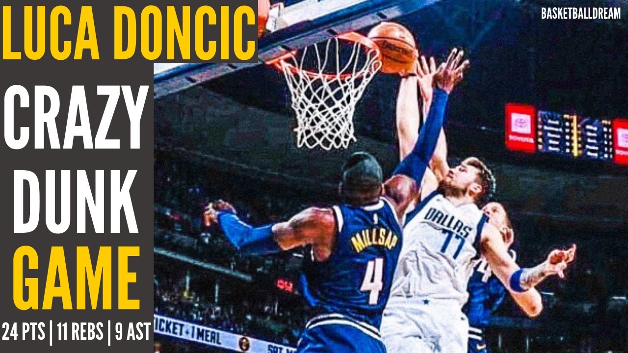 CRAZY DUNK Luka Doncic with Full Highlights | vs Nuggets | 24 Pts, 11 ...