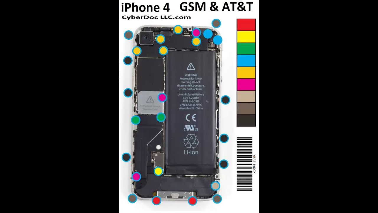 iPhone 4, 4G GSM atnt Magnetic Screw Chart Mat CyberDoc M ...