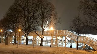 Парк Горького после обрушения моста в Москве / LIVE 02.01.19