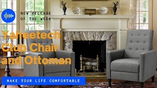 Yaheetech Tufted Fabric Recliner Chair #recliningsofa