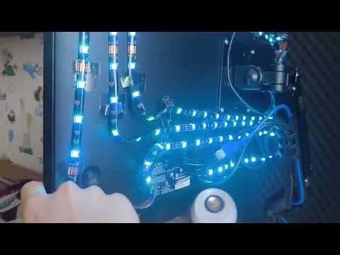Розумна світлодіодна LED стрічка гірлянда Smart RGB 5050 з Bluetooth додатком + пульт. Комплект 10 метрів, працює від USB і Powerbank