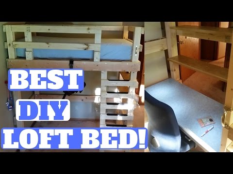 Updated Diy Dad Loft Bed With Desk Under How To Build A Loft