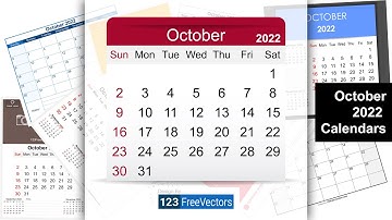 October 2022 Calendar | 123FreeVectors