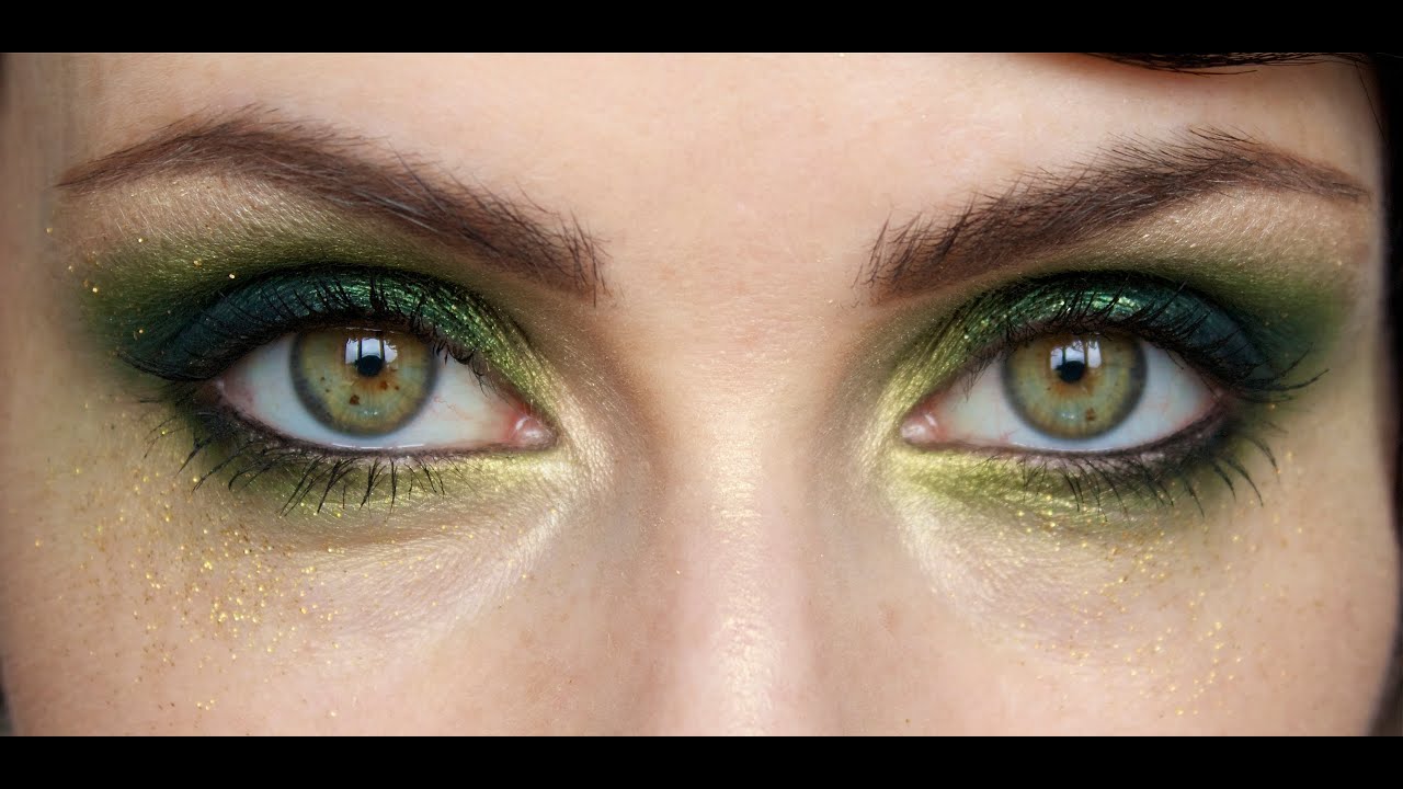 Intense Inglot Greens Glitter Makeup Tutorial YouTube