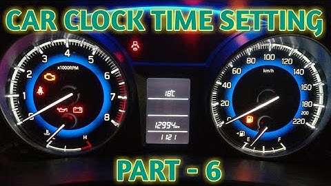 HOW TO SET CAR CLOCK TIME IN BALENO