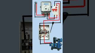 Electric manual changeover switch connection ||how to changeover connection||#short