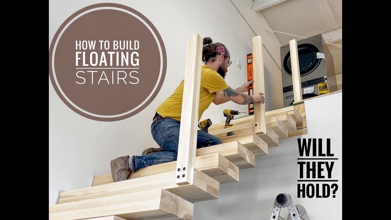 This was WILD! How I built floating stairs. - YouTube