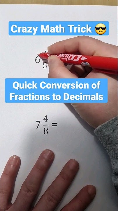Easy Math Trick to Convert Fractions to Decimal 😎 #math #fractions #