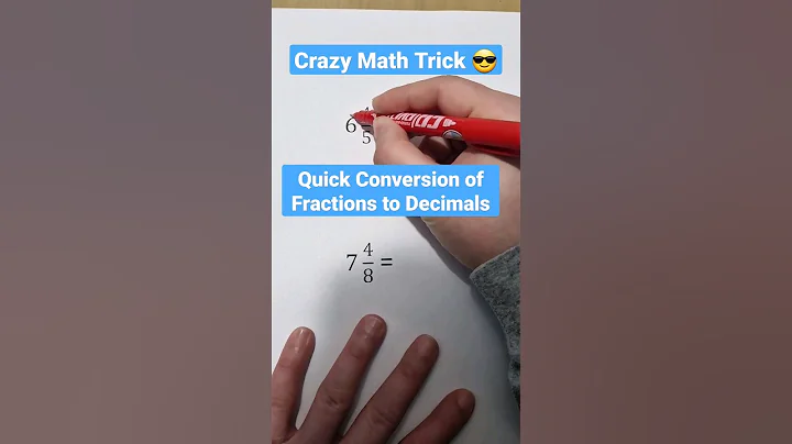 Easy Math Trick to Convert Fractions to Decimal 😎 #math #fractions #decimals