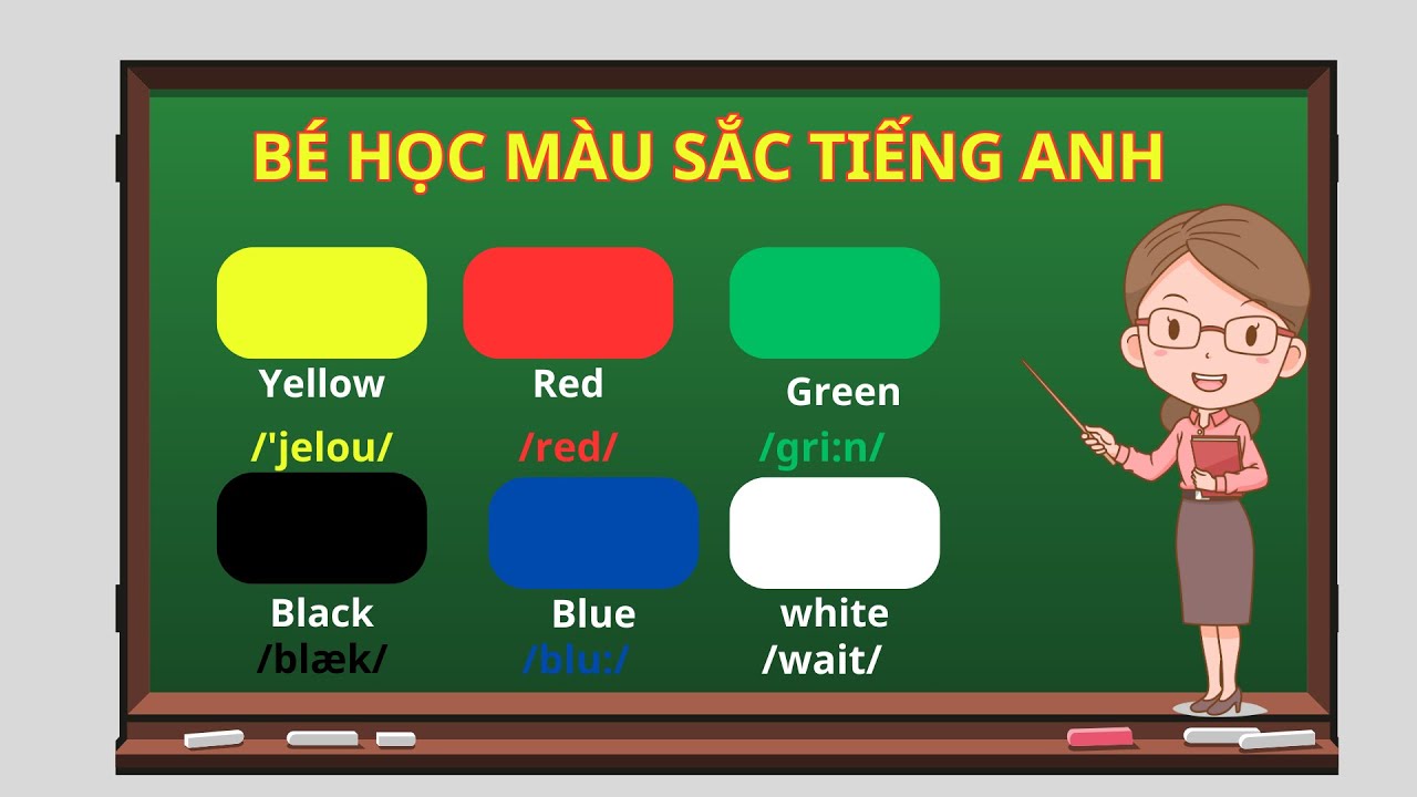 Từ vựng tiếng anh cho bé | Bé học màu sắc bằng tiếng anh | Bé nhận biết màu sắc 