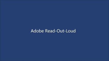 Adobe Read-Out-Loud