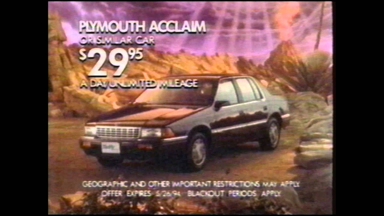 Thrifty Car Rental (1994 Commercial) YouTube