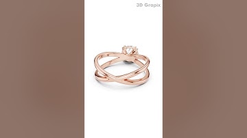 Jewellery CAD Design Rendering Ring - 065 |Rose Gold | 360° Realistic View #3dgrapix #3DRendering
