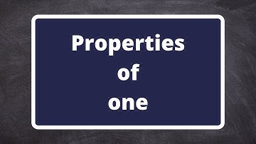 Grade 8: Whole numbers - Properties of 1 (Identity element)