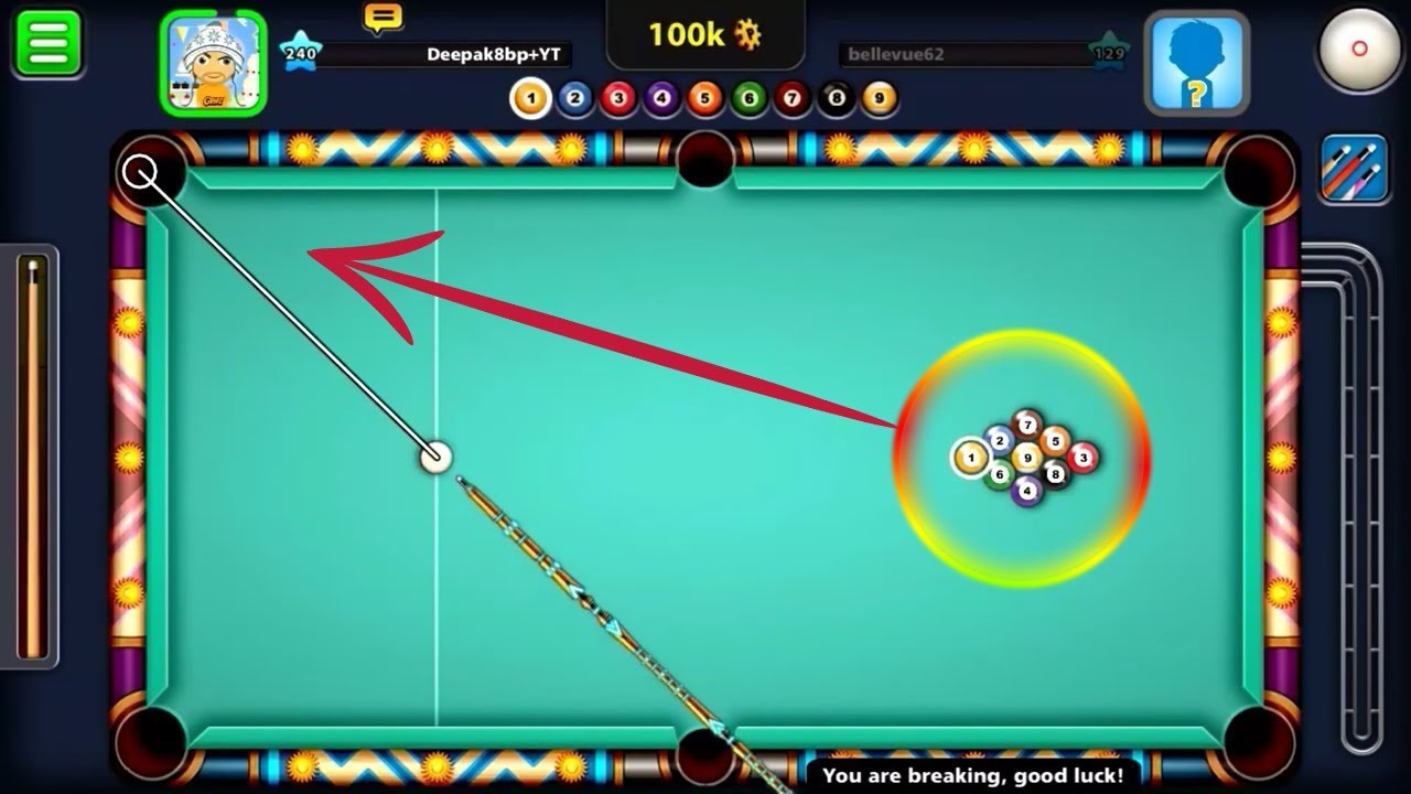 8 ball pool - GOLDEN BREAK SHOT - 9 ball pool - SEE ... - 