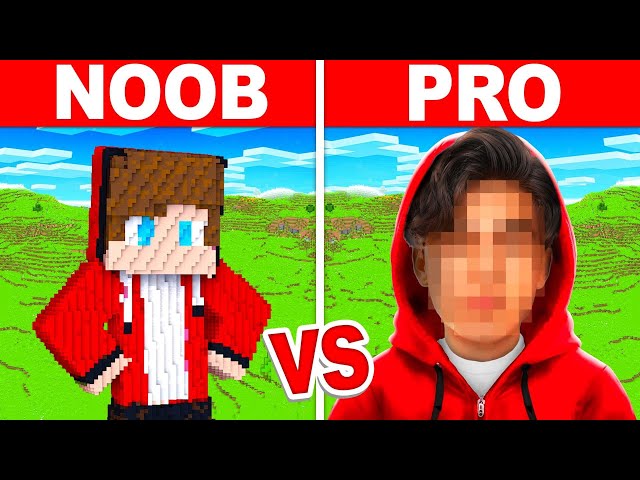 REAL JJ Build Battle In Minecraft - NOOB VS PRO CHALLENGE class=