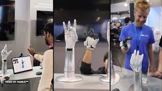 Xynova demonstrated the teleoperation of its Flex 2 dexterous hand using MANUS